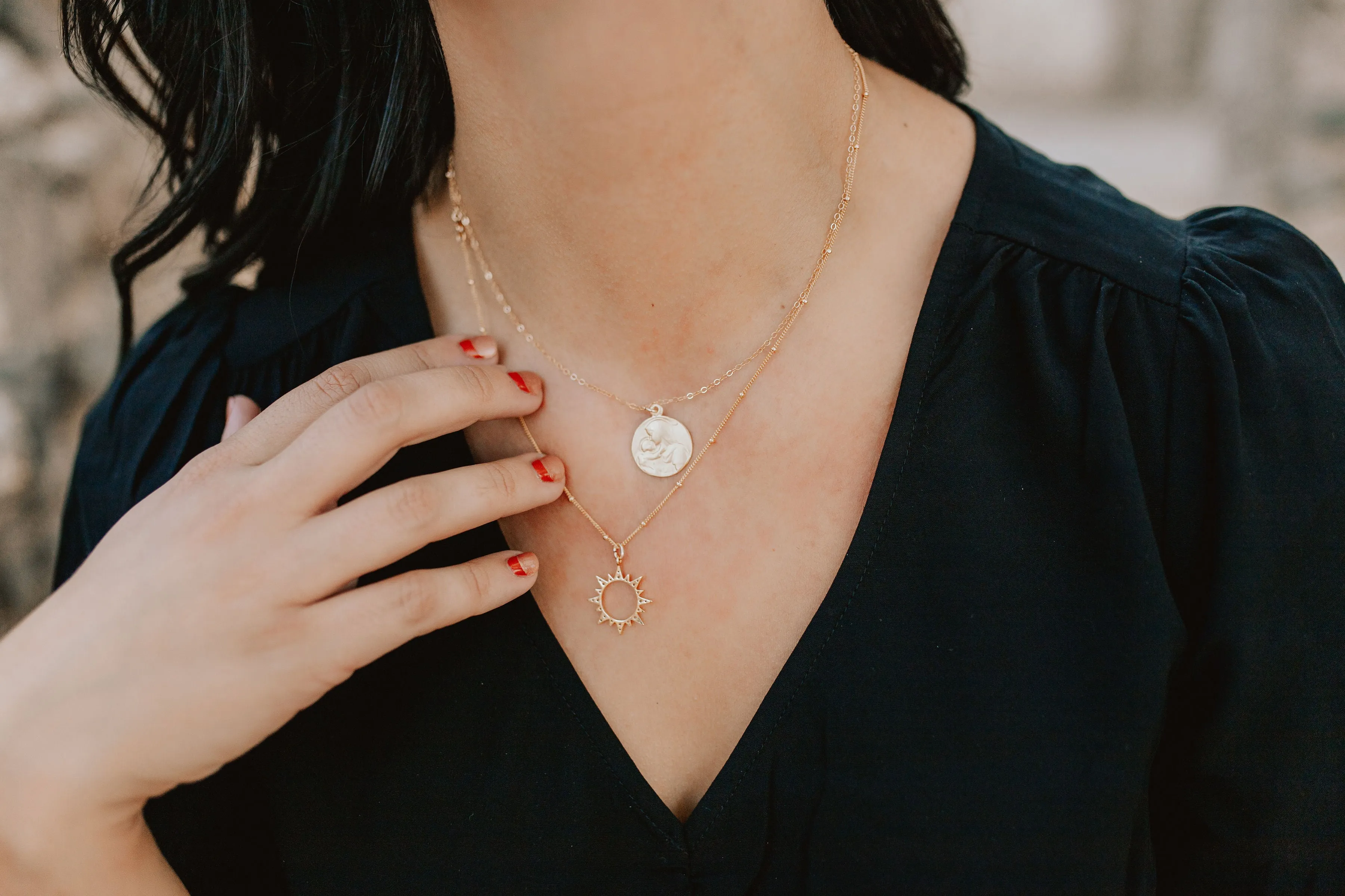 Jesus and Mary Necklace