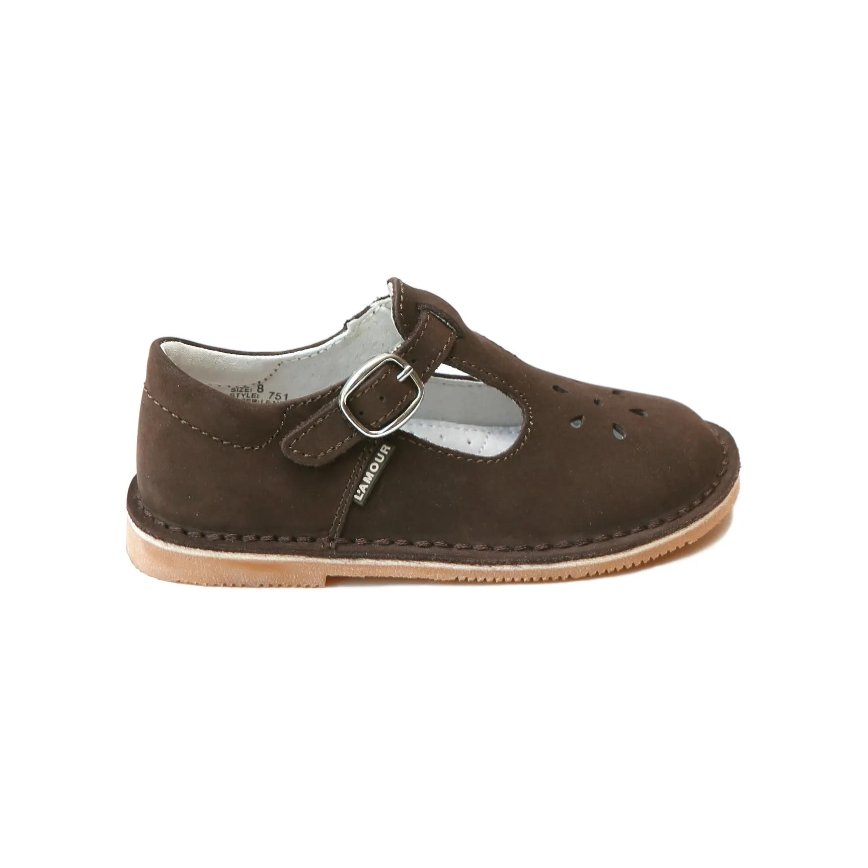 Joy Classic Nubuck Leather T-Strap Mary Jane