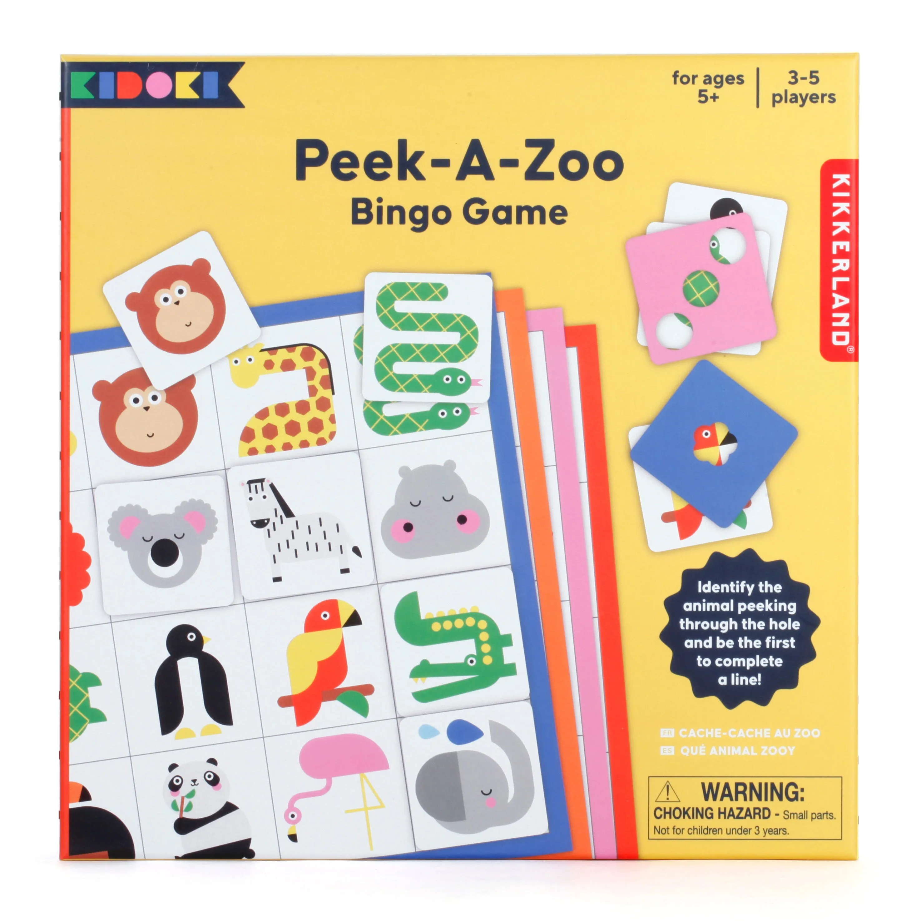 Kidoki Peek-A-Zoo Bingo Game