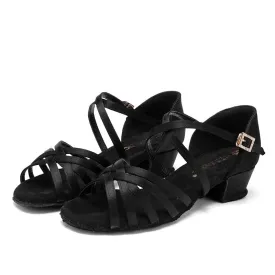 Kids  Satin  Heels Latin With Buckle   Dance Shoes/Ballroom Shoes