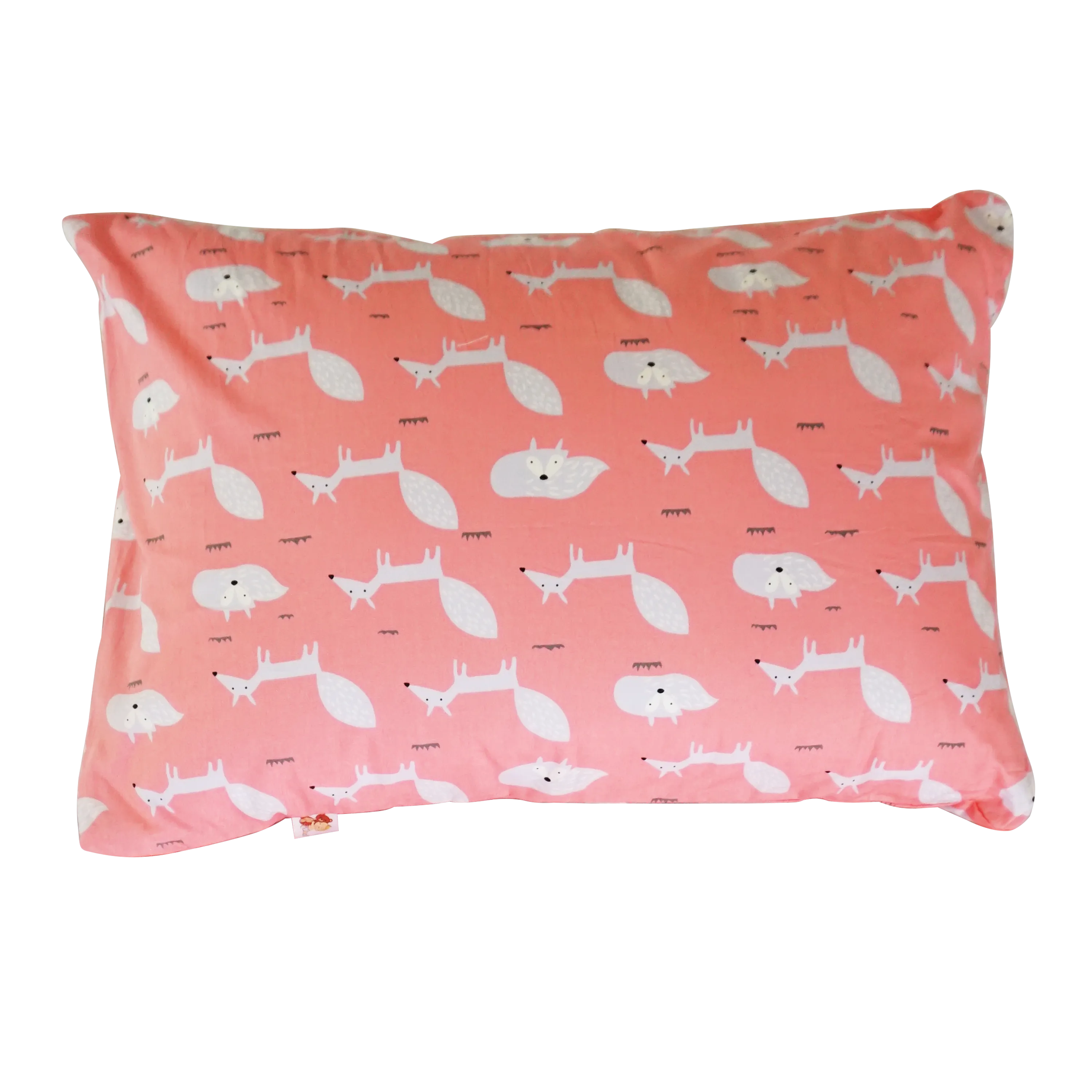 Little Fox in Coral -  Babycuddleph Toddlers kit (Pillow & Blanket)