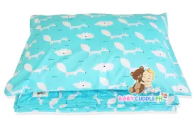 Little Fox in Teal -  Babycuddleph Toddlers kit (Pillow & Blanket)