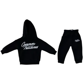 Little Kids Hoodie   Jogger (2-Piece) Set - Black