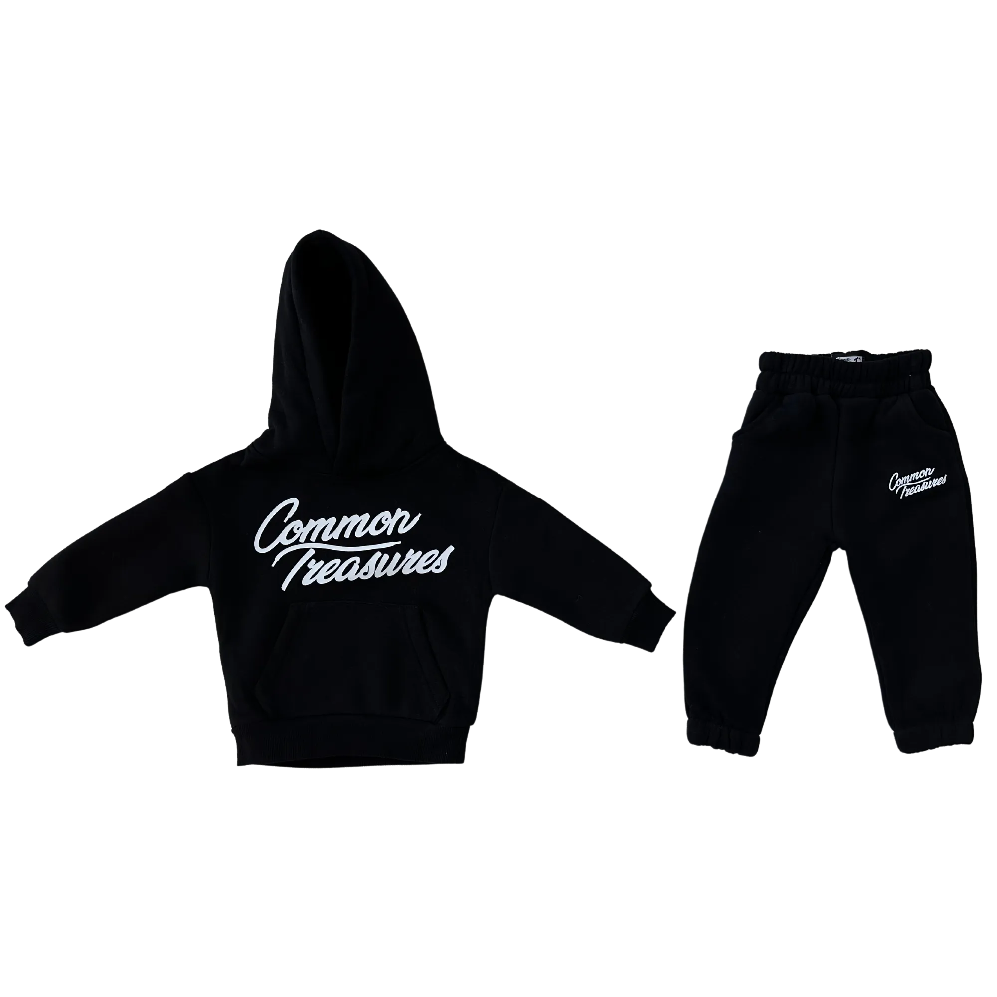 Little Kids Hoodie   Jogger (2-Piece) Set - Black