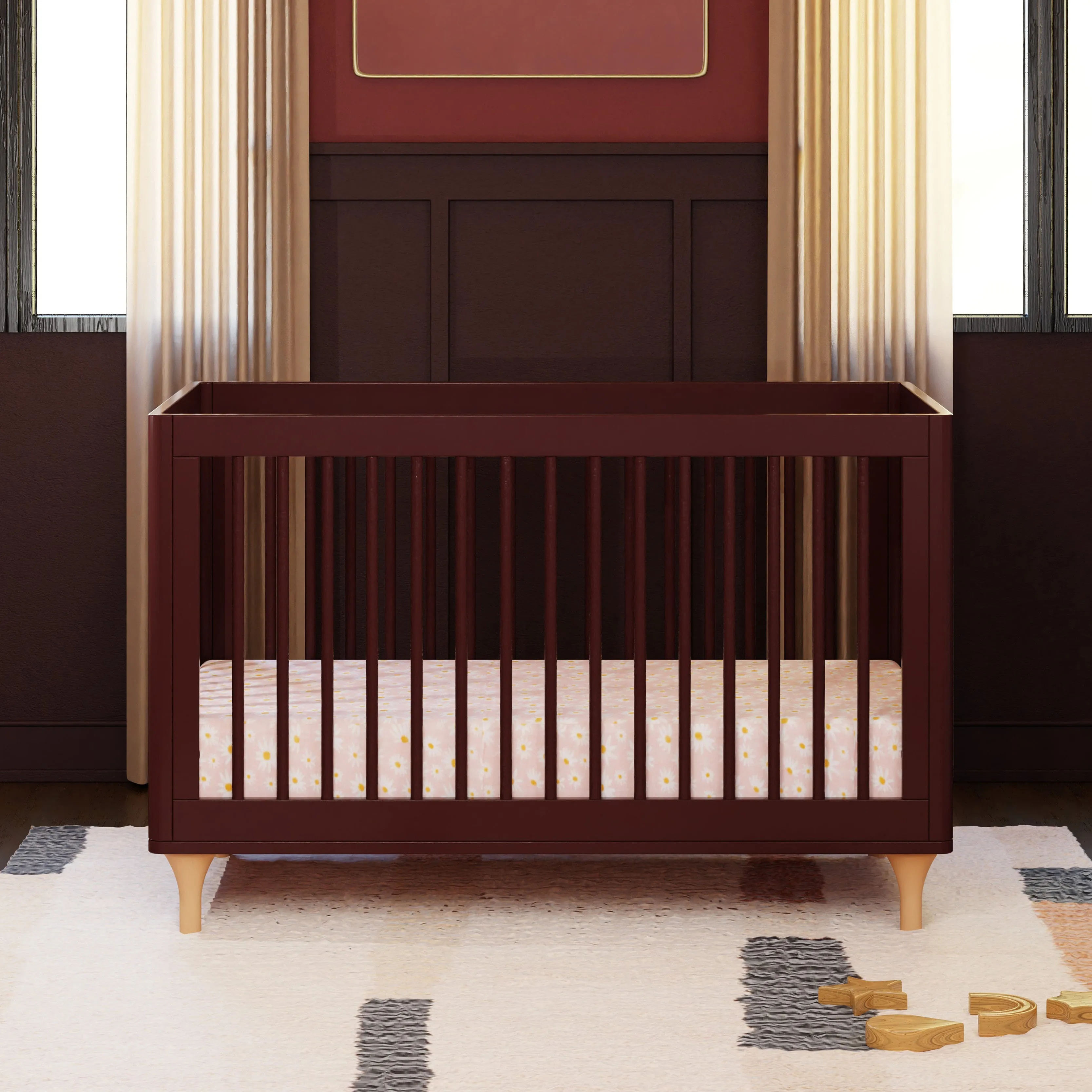 Lolly 3-in-1 Convertible Crib with Toddler Bed Conversion Kit