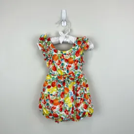 Luli & Me Ruffle Fruit Sun Suit Romper 18 Months