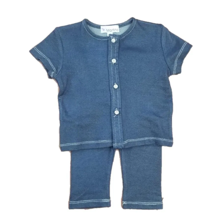 MARTINO - Stitching Chambray Boys 2 pc