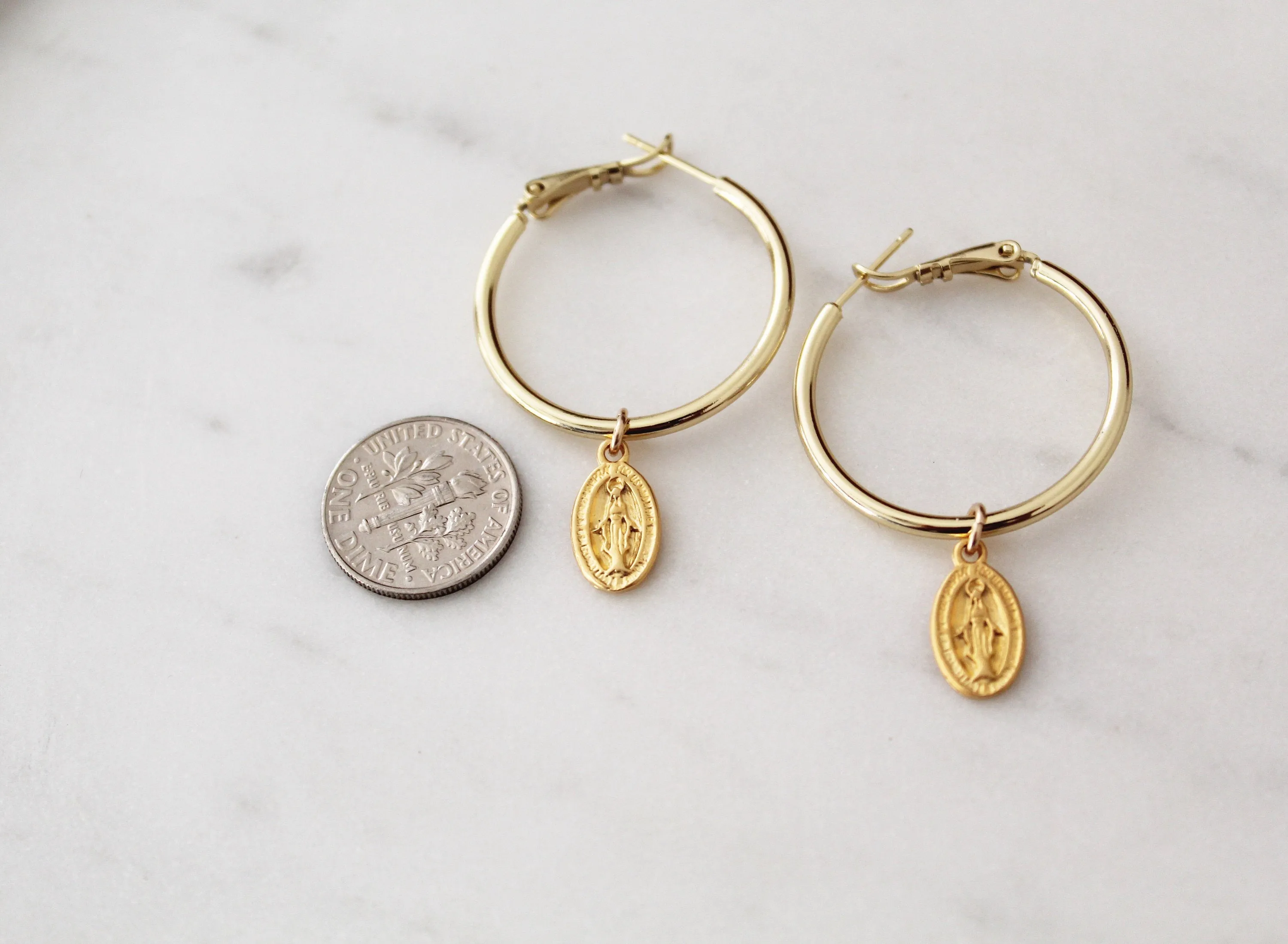 Miraculous Medal Hoops