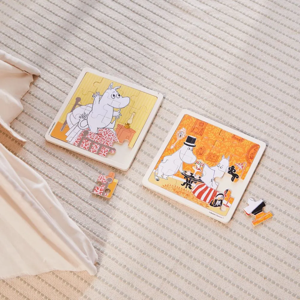 Moomin Bedtime Jumping Wooden Square Puzzle - Barbo Toys