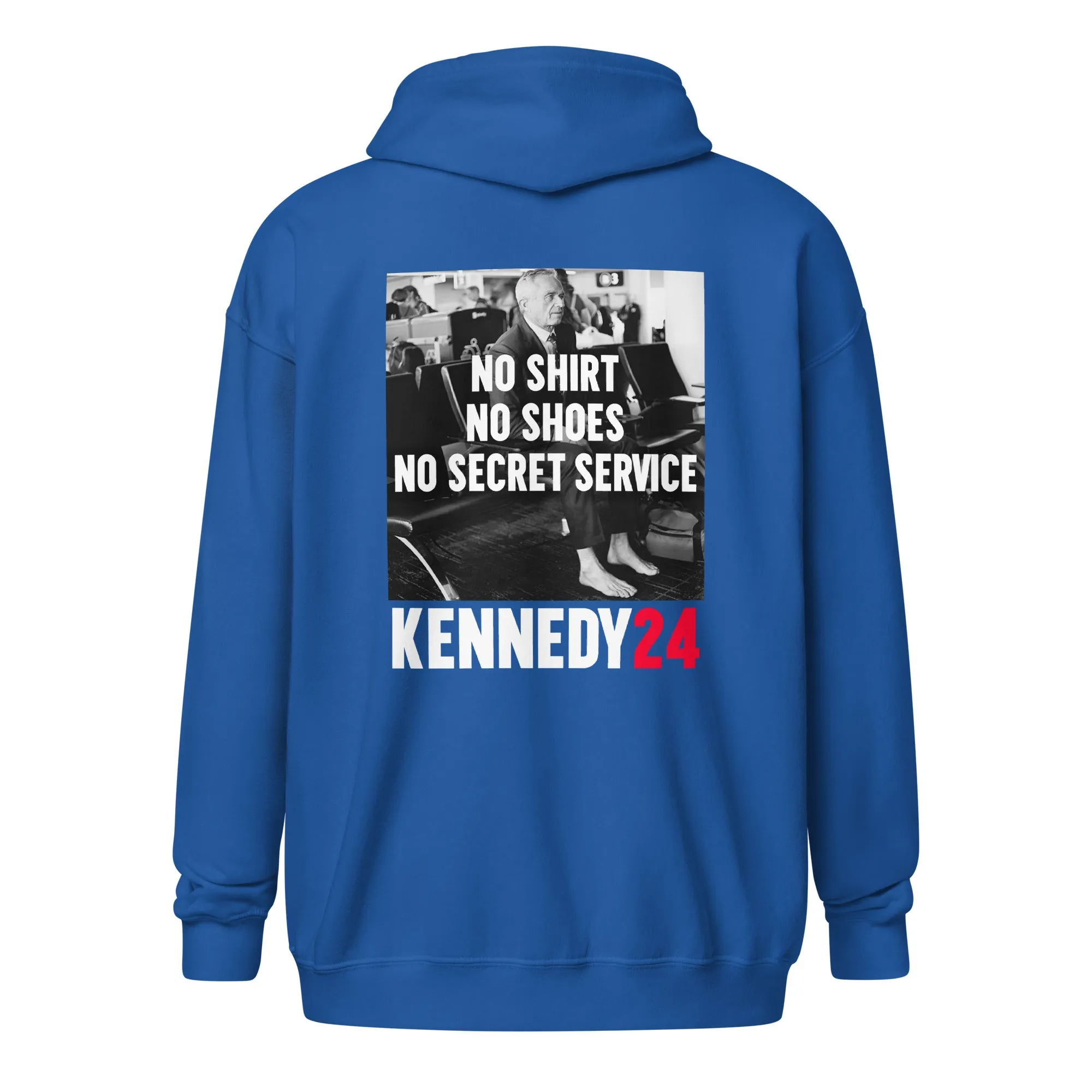 No Shirt, No Shoes, No Secret Service Unisex Zip Hoodie - Dark