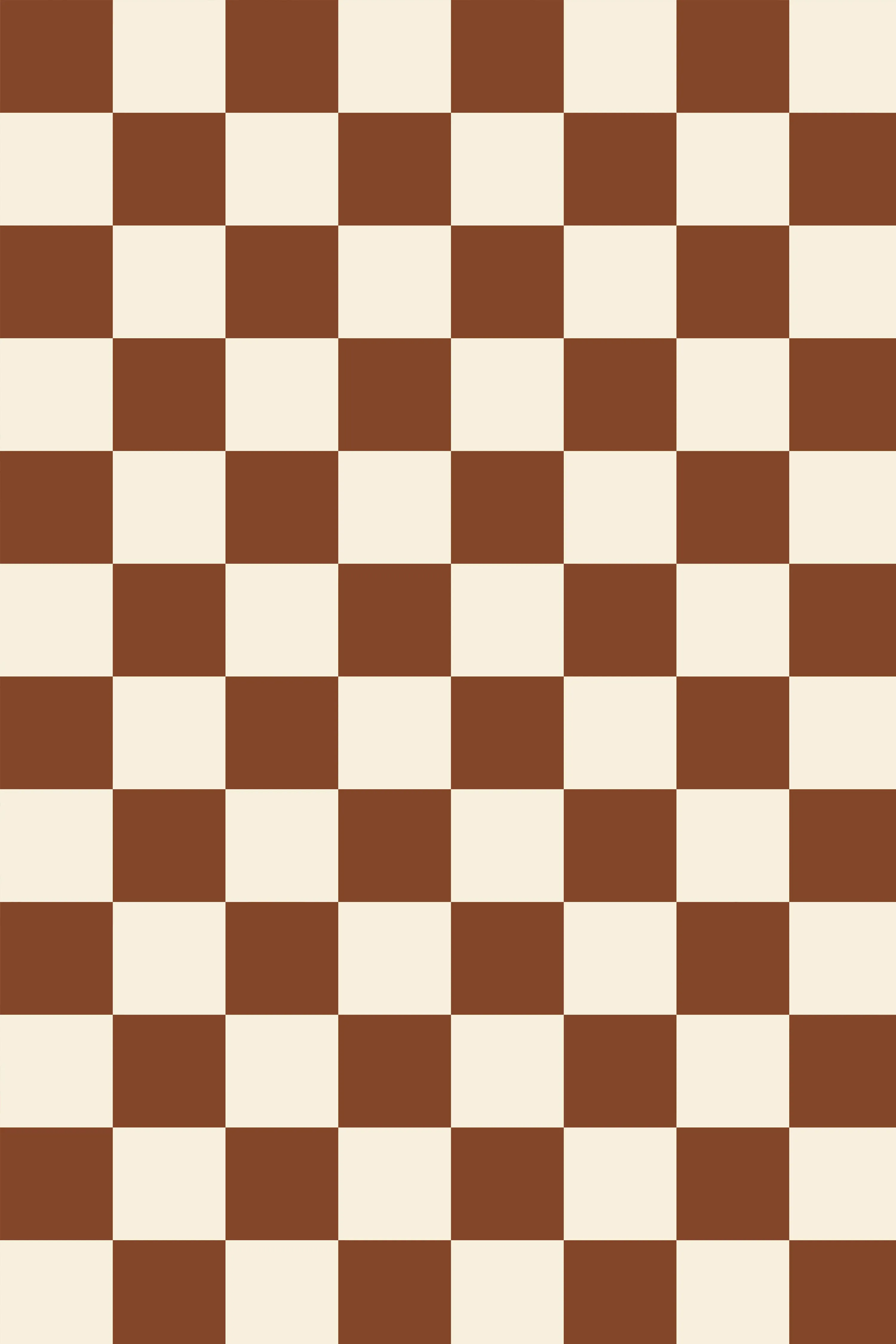 Organic Crib Sheet Brown Check