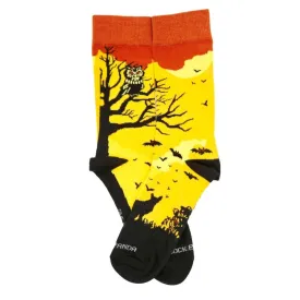 Pensive Owl Resting in a Tree Socks (Adult Small -  Shoe Sizes 2-5)