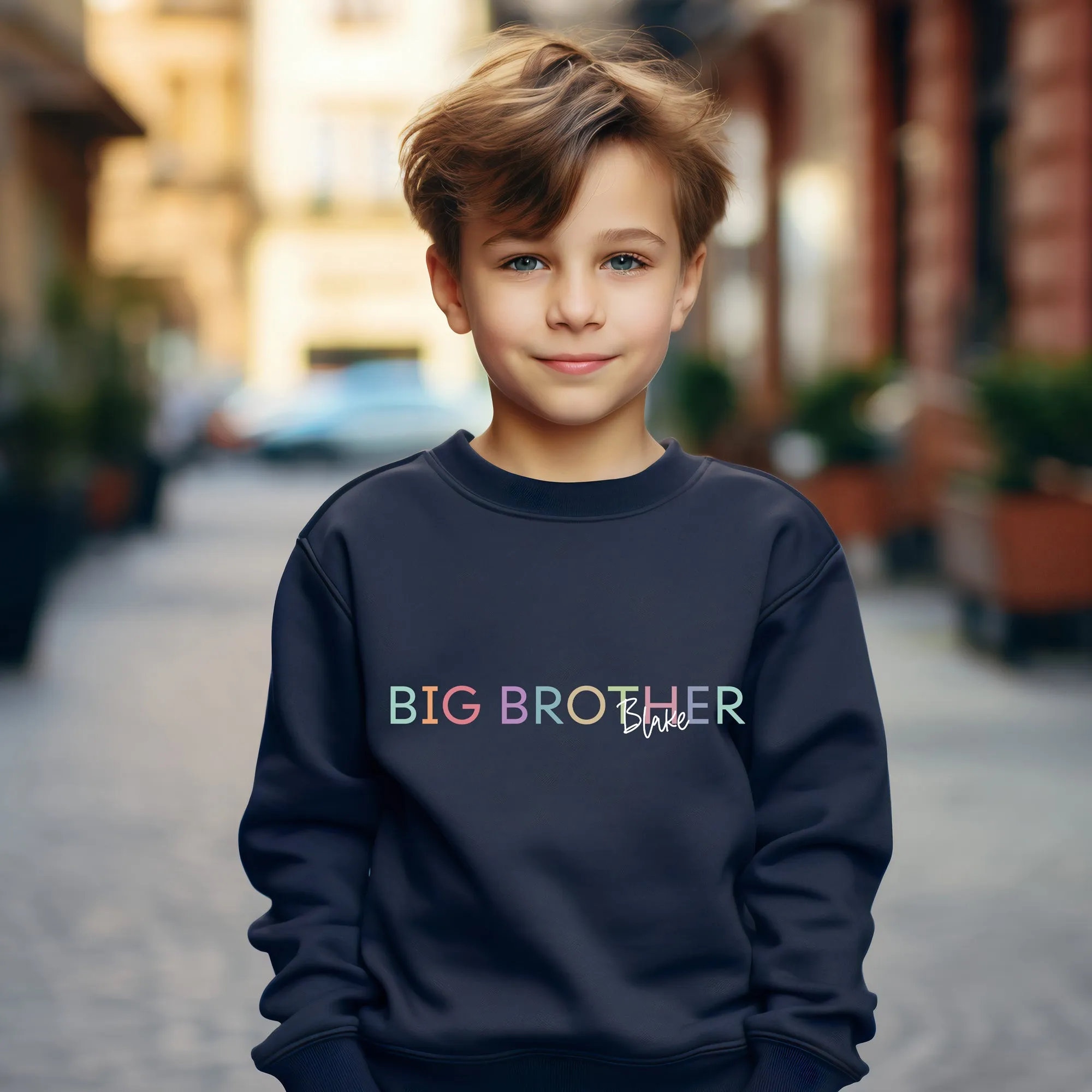 Personalized COLOURFUL CUSTOM TEXT    Name - Crewneck Sweatshirt (KIDS)