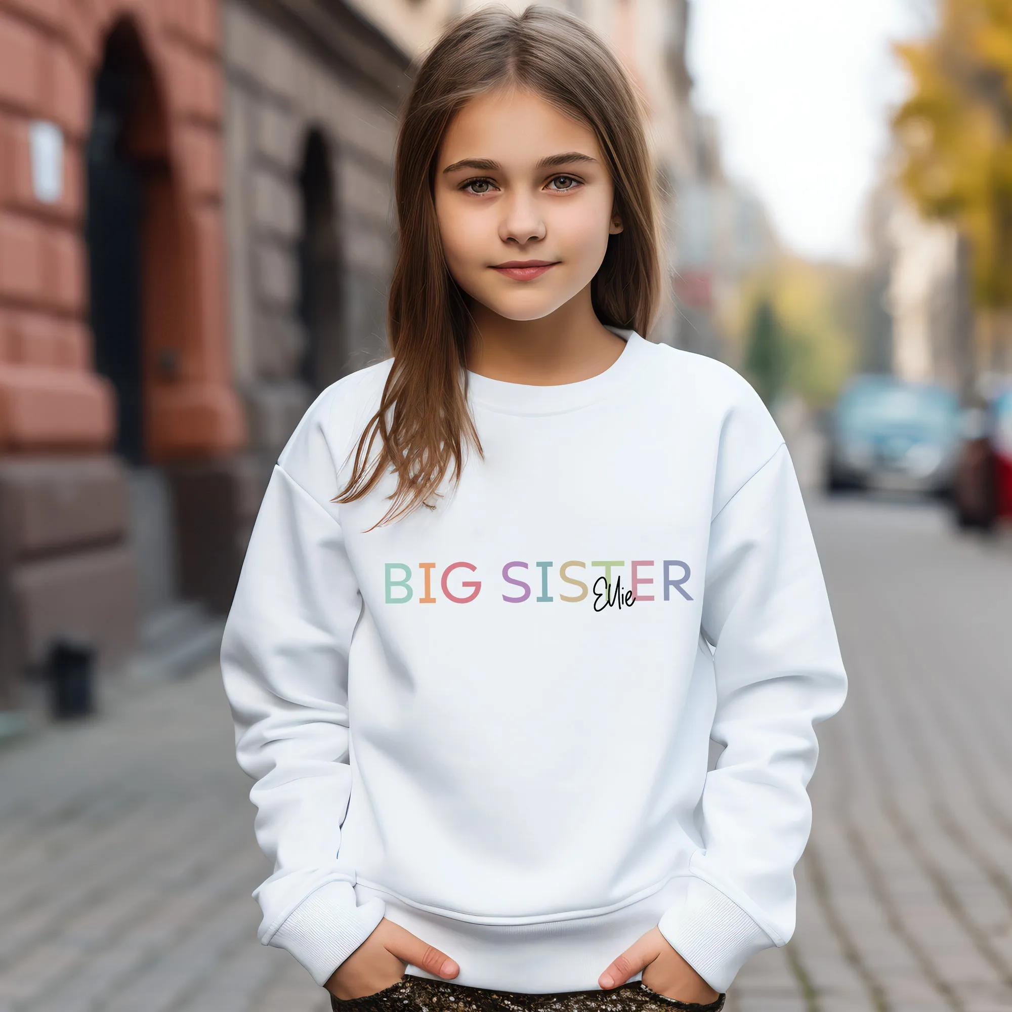 Personalized COLOURFUL CUSTOM TEXT    Name - Crewneck Sweatshirt (KIDS)