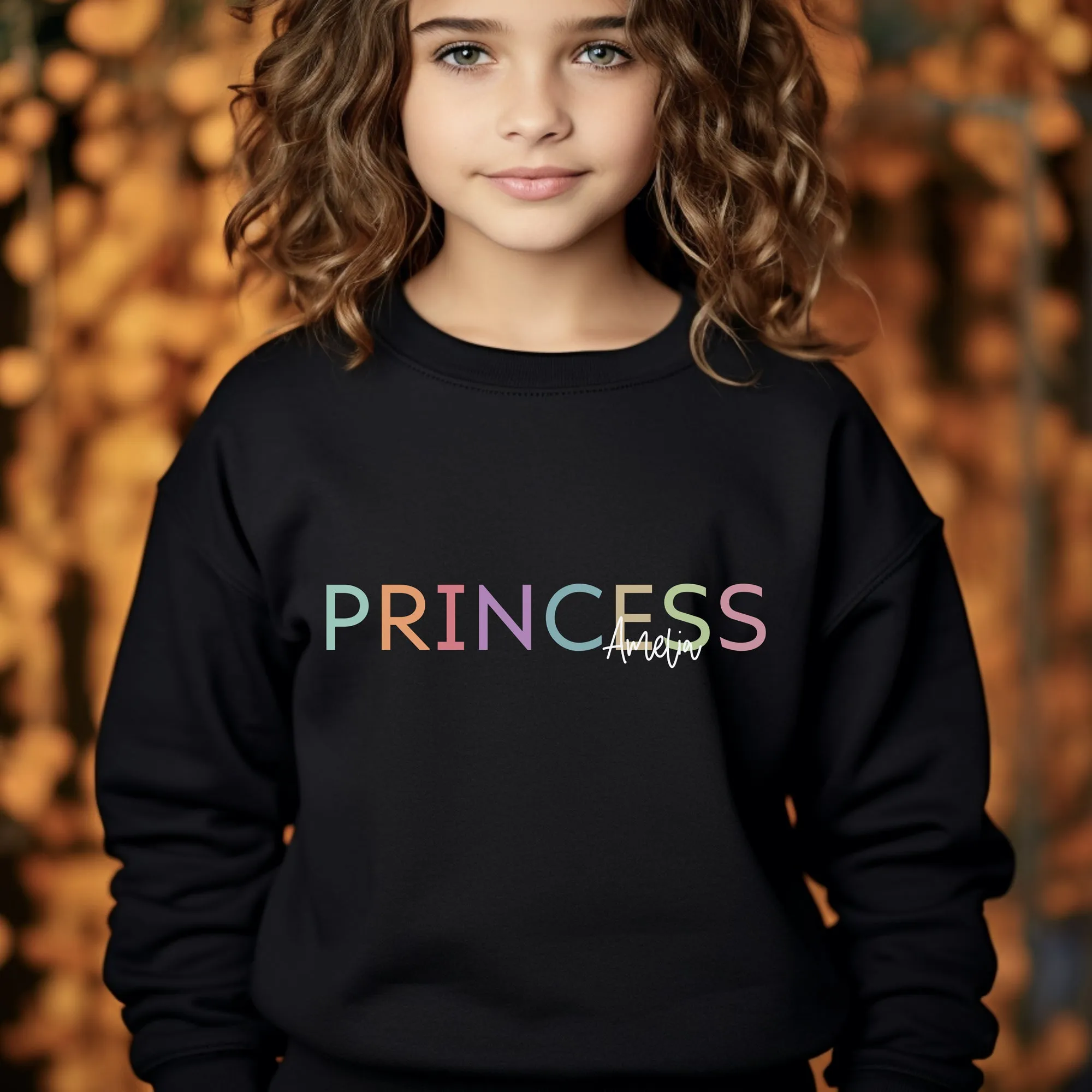 Personalized COLOURFUL CUSTOM TEXT    Name - Crewneck Sweatshirt (KIDS)