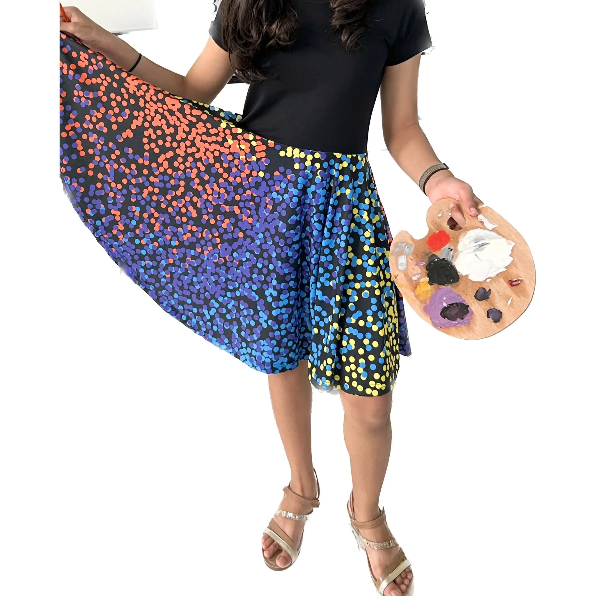 Pointillism Kids Twirl Dress [FINAL SALE]