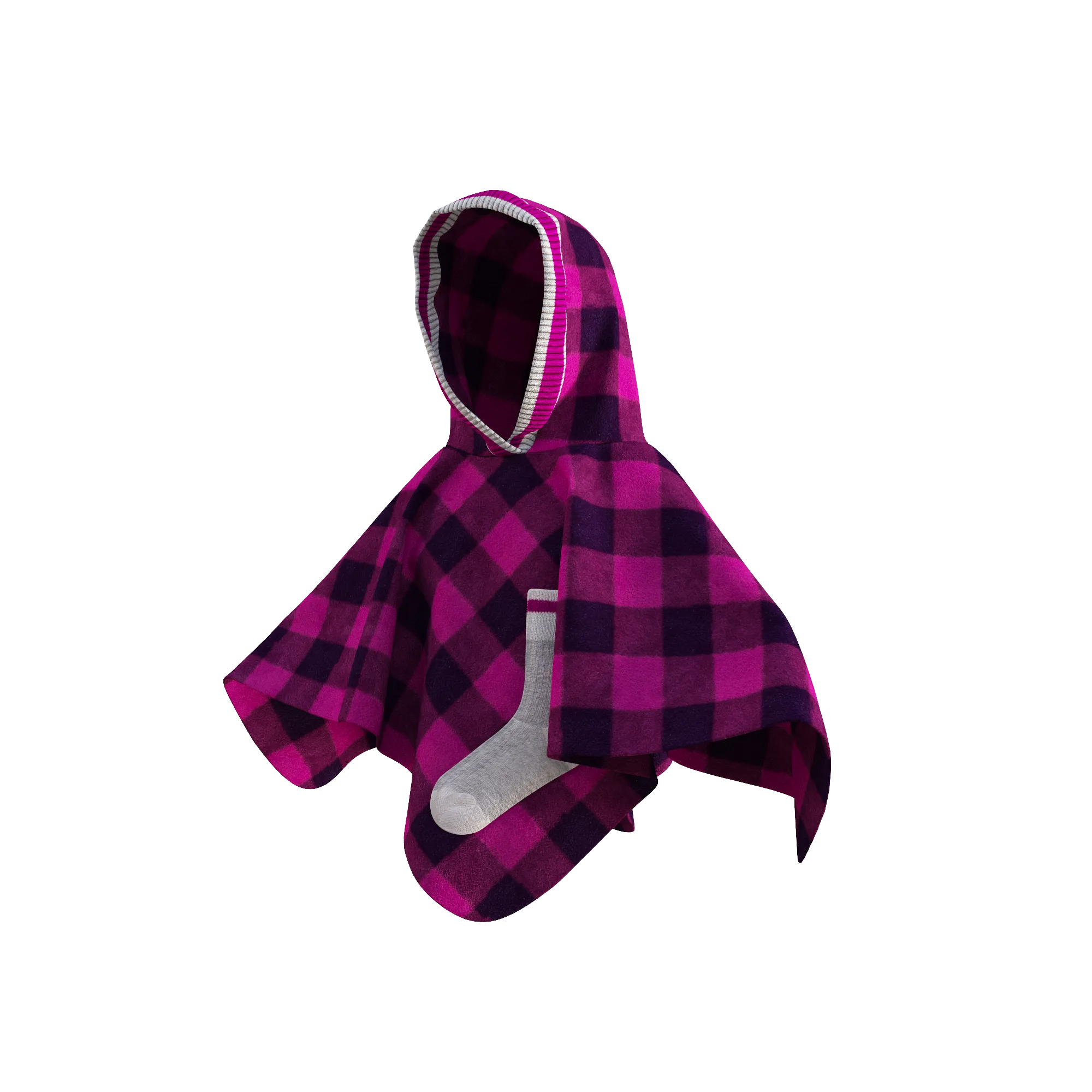 Pookie Poncho - Pink Toddler/Youth Polar Fleece