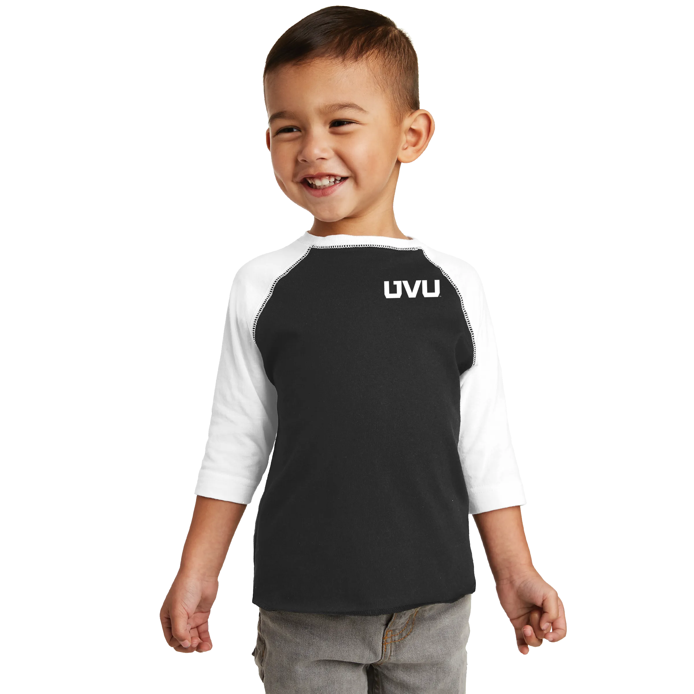 Rabbit Skins Toddler Raglan Fine Jersey Tee - UVU Mono