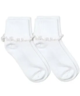 Ripple edge cuffed socks(2 pair pack)