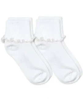 Ripple edge cuffed socks(2 pair pack)