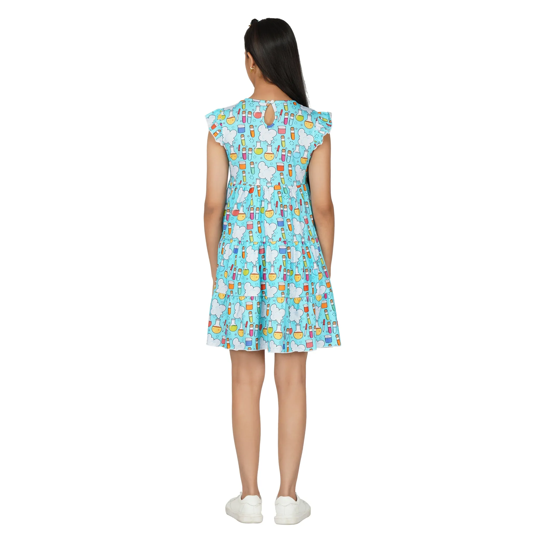 Science Equipment Kids Tiered Dress