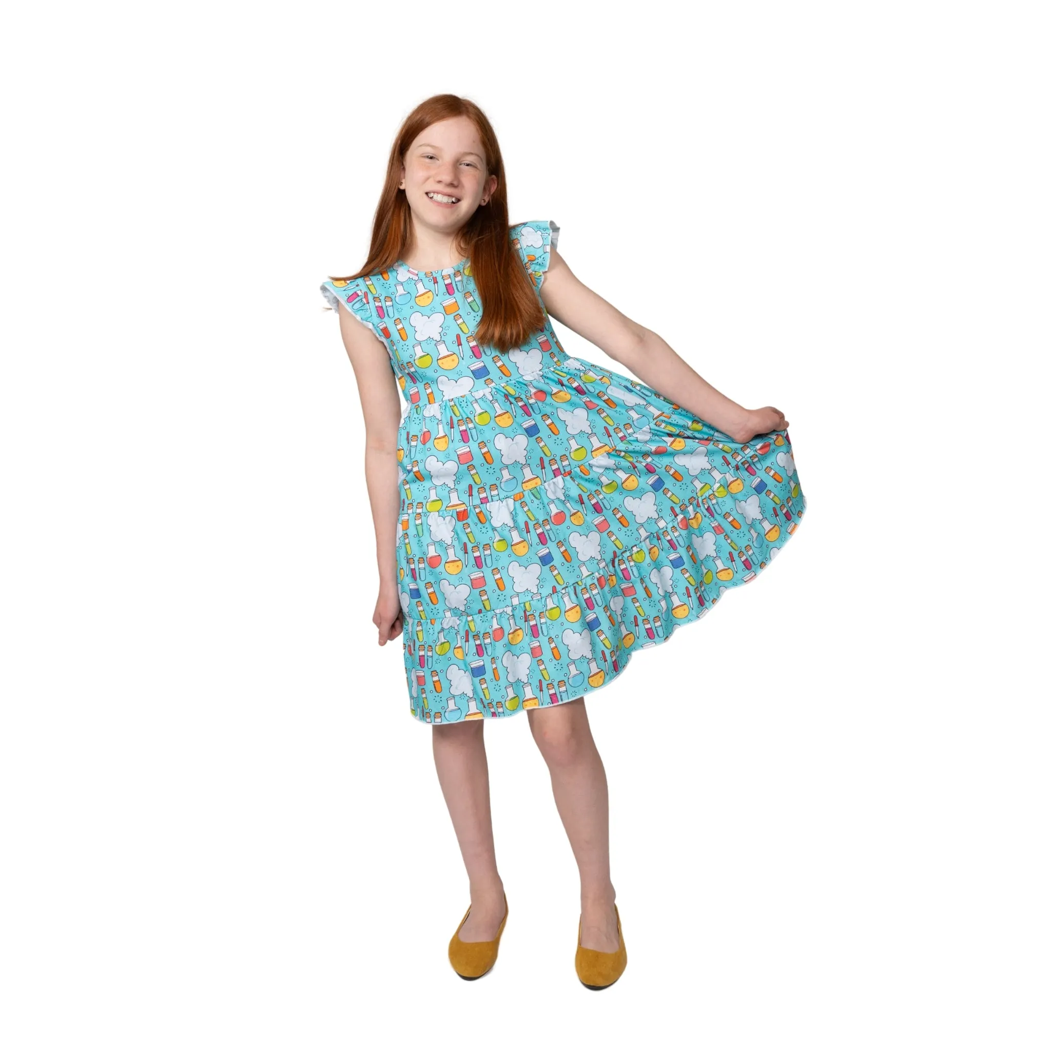 Science Equipment Kids Tiered Dress