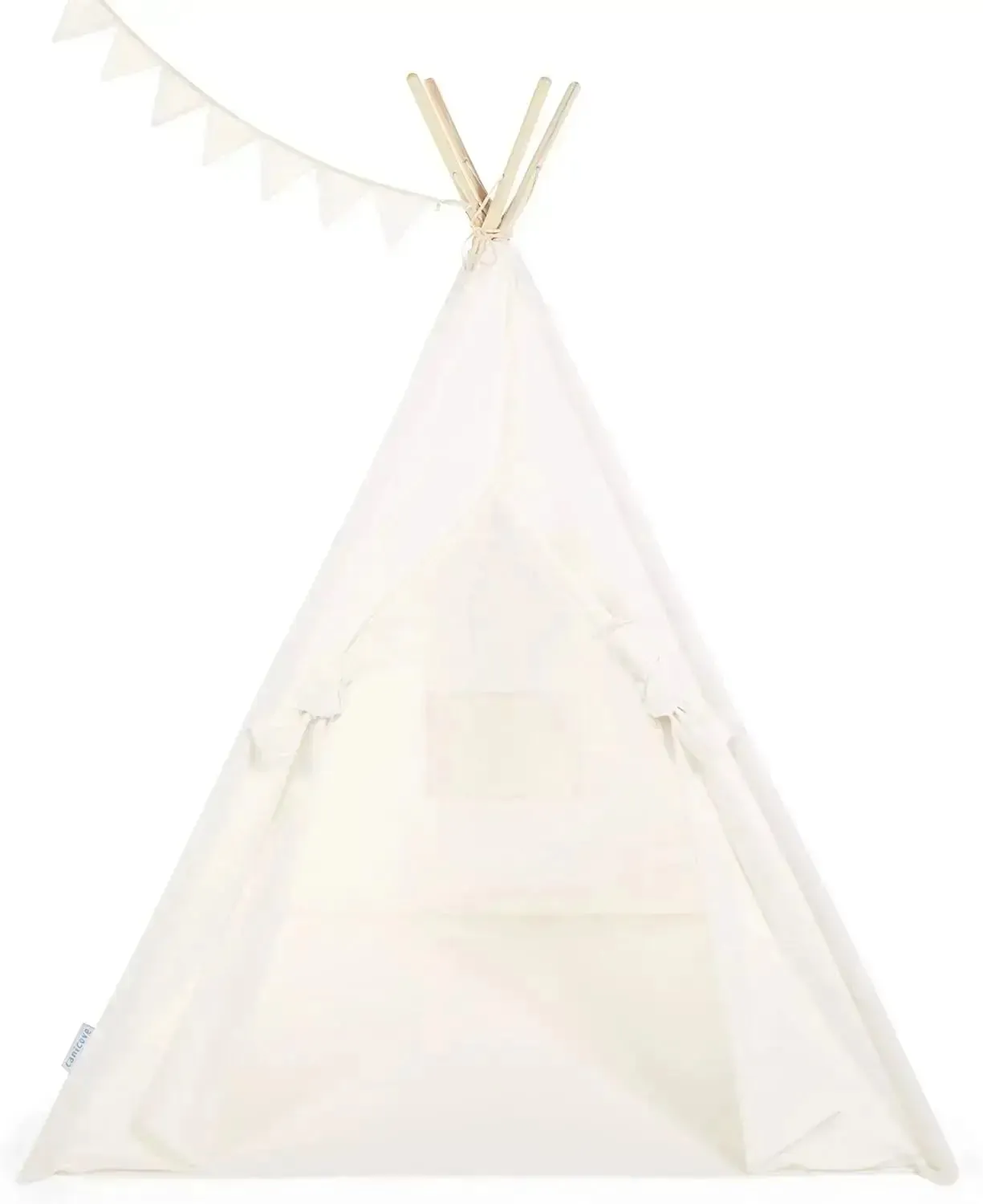 Teepee Play Tent - Wigwam - Pink & White Stripes - Cotton Canvas