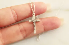 Tiny Crucifix Necklace