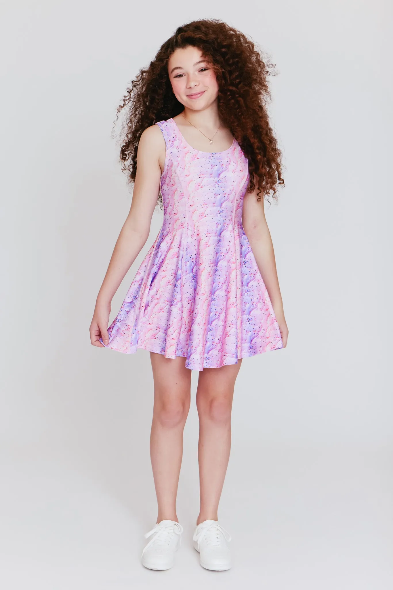 Toddler Skater Dress in Tie Dye Frosting