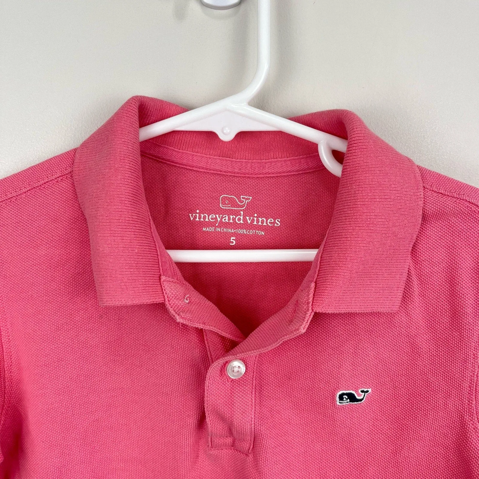 Vineyard Vines Short Sleeve Pink Polo Shirt 5T