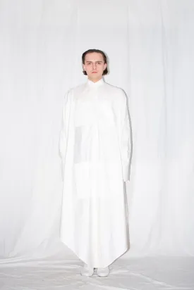 White Elongated Cloak Shirt