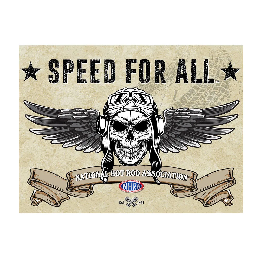 Winged Skull Speed for All Canvas